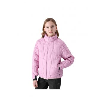 Geaca pentru copii  4FJWSS25TDJAU572 - impermeabila - poliester - roz -