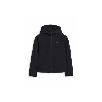 Geaca softshell pentru baieti -  rezistenta la vant - poliester - neagra - primavara-vara