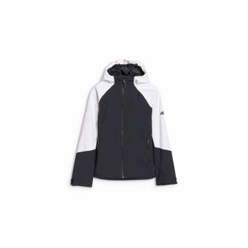 Geaca trekking copii  neagra - poliester - membrana 5000