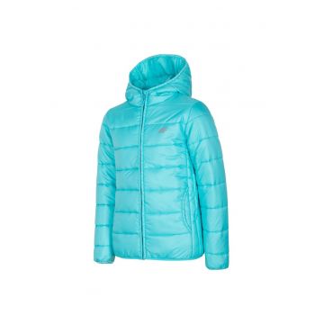 Jacheta copii  gluga integrata - 2 buzunare laterale - poliester - albastru -