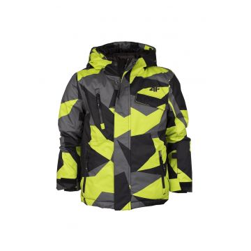Jacheta de ski pentru baieti -  Bumbac/Poliester - Negru/Verde