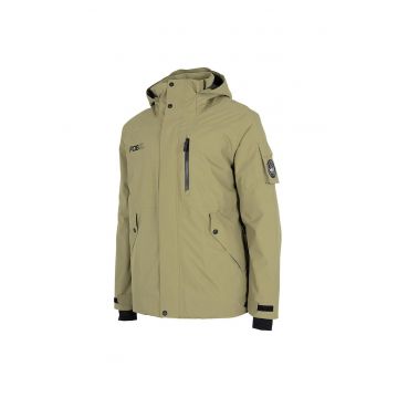 Jacheta de snowboard  croiala confortabila - gluga reglabila - impermeabila - poliester - verde -