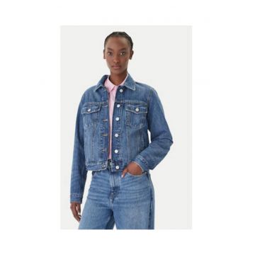 Jacheta din denim crop