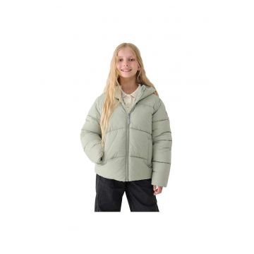 Jacheta matlasata  4FJWAW24TDJAF450 - impermeabila - cu gluga - poliester - verde
