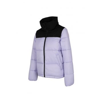 Jacheta matlasata pentru femei -  H4Z22 KUDP014 51S - Poliester - Mov/Negru - Negru/Mov