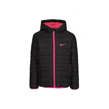 Jacheta  neagra - din poliester - cu umplutura sintetica si captuseala din fleece