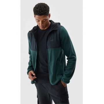 Jacheta pentru barbati  cu gluga - fleece/poliester - verde