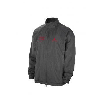 Jacheta sport barbati -  Chicago Bulls NBA Courtside Statement Edition - gri - nylon -