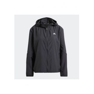 Jacheta sport dama -  Run It - gluga reglabila - negru - poliester