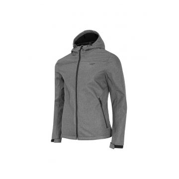 Jacheta sport  model H4Z19-SFM002 - hidrofuga - captusita - microfleece - poliester/elastan - gri -