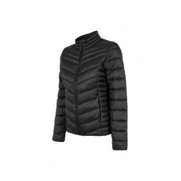 Jacheta sport  model H4Z22-KUDP002 - slim fit - guler inalt - negru - poliamida -