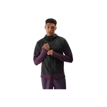 Jacheta sport  neagra - poliester - croiala stransa - uscare rapida