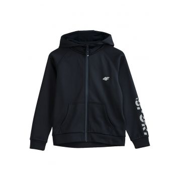 Jacheta sport pentru copii  cu elemente reflectorizante - poliester - negru