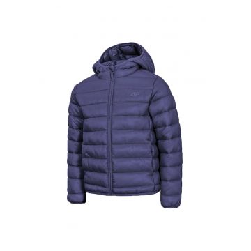 Jacheta sport pentru copii  HJZ20-JKUDP001 - cu gluga integrata - poliamida - bleumarin