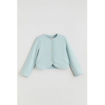 Jacheta uni cu nasturi - Verde menta