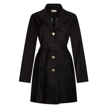 Trenci cu model uni si cordon - Negru