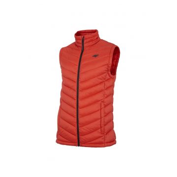 Vesta sport barbati  slim fit - guler inalt - rosu - poliamida