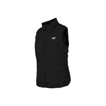 Veste sport dama  H4L21-KUDP001 - matlasata - 2 buzunare - poliester - negru