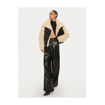 Blana artificiala -  material sintetic - negru - 44 -