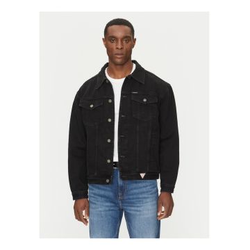 Geaca barbati -  neagra - bumbac - maneci lungi - regular fit -