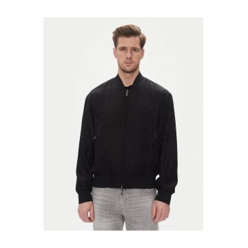 Geaca bomber barbati -  material sintetic - negru -