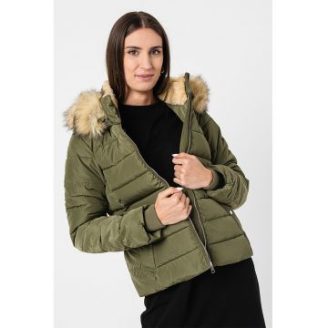 Geaca cu gluga detasabila New Camilla - Kaki