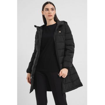 Geaca cu vatelina si gluga - Negru