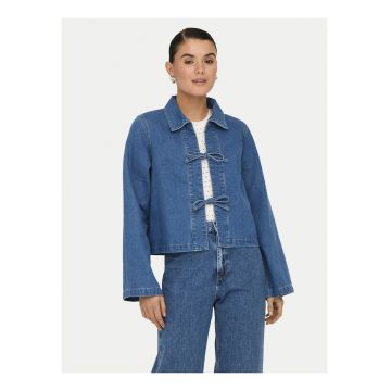 Geaca de blugi pentru dama -  albastru - regular fit - maneci lungi - bumbac