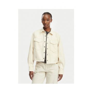 Geaca de blugi pentru dama -  crem - denim/bumbac