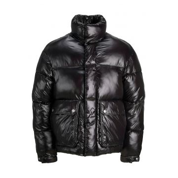 Geaca de iarna barbati -  material sintetic - negru -