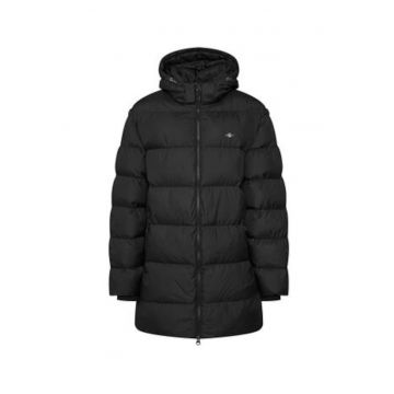 Geaca de iarna barbati -  neagra - din poliester reciclat - croiala regular fit -