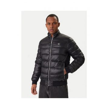 Geaca de iarna barbati -  negru - maneci lungi - fermoar