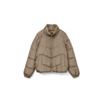 Geaca de iarna -  bej - sintetic - regular fit -