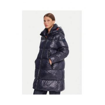 Geaca de iarna dama -  albastru - poliamida - regular fit - fermoar -