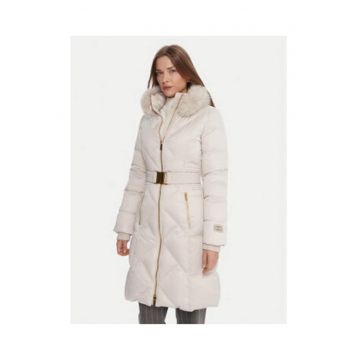 Geaca de iarna dama -  bej - poliester - regular fit -