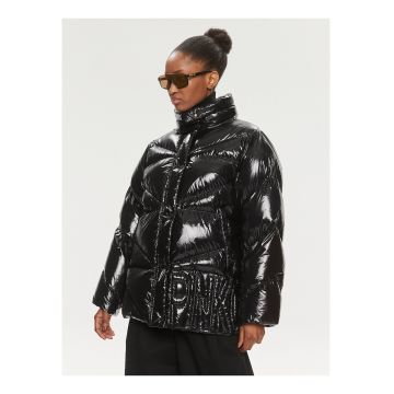 Geaca de iarna dama -  negru - poliamida - fermoar - croiala regular fit -
