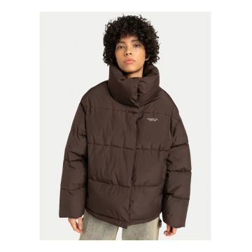 Geaca de iarna dama -  regular fit - maro - 100% poliester reciclat -