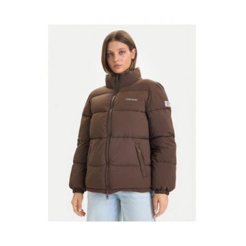 Geaca de iarna -  regular fit - maro - poliester -