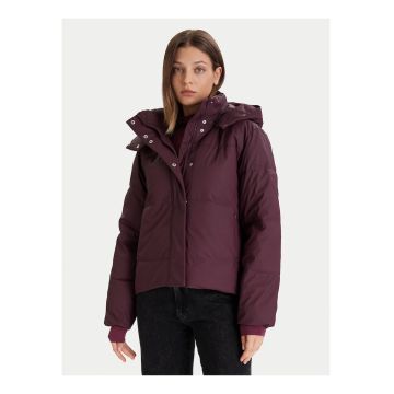 Geaca de iarna -  violet - material sintetic - gluga detasabila - croiala regular fit -