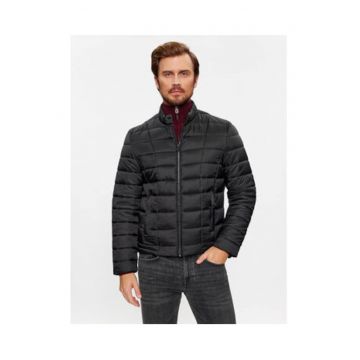 Geaca de puf barbati -  neagra - poliamida - croiala regular fit -
