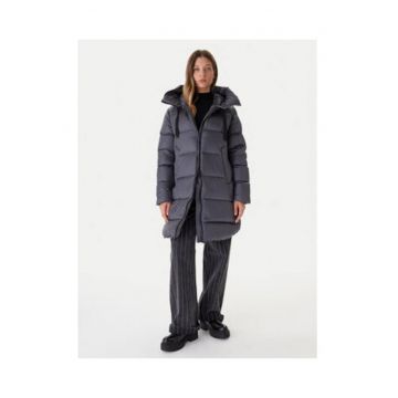 Geaca de puf dama -  gri - nylon - regular fit -