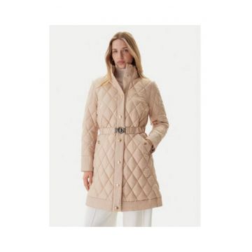 Geaca de tranzitie -  bej - sintetic - fermoar - regular fit -