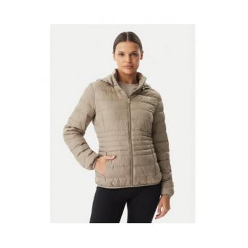 Geaca de tranzitie Dama -  Emporio Armani - poliester - bej - cu gluga si fermoar