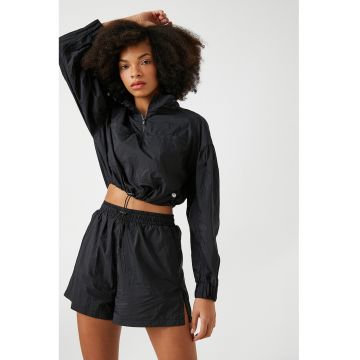 Jacheta crop fara inchidere - usoara - Negru