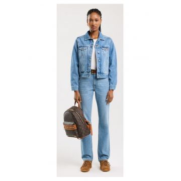 Jacheta din denim cu aspect decolorat osephine