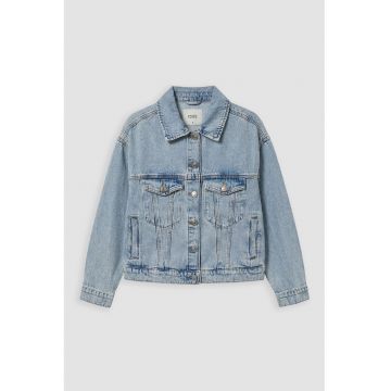 Jacheta din denim cu buzunare - Albastru deschis