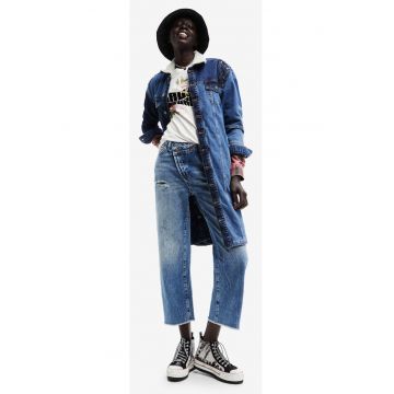 Jacheta lunga din denim