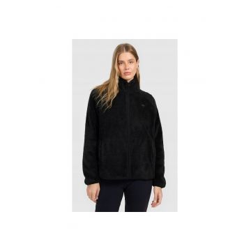 Jacheta oversize dama -  guler inalt - negru - poliester