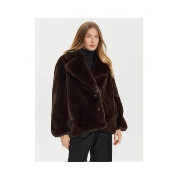 Palton dama -  casual - maro - poliester -