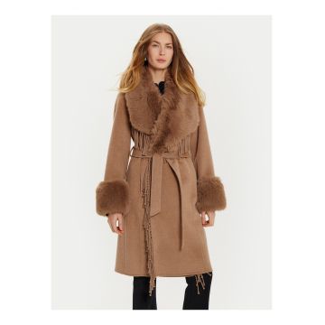 Palton dama -  maro - lana si poliamida - casual -